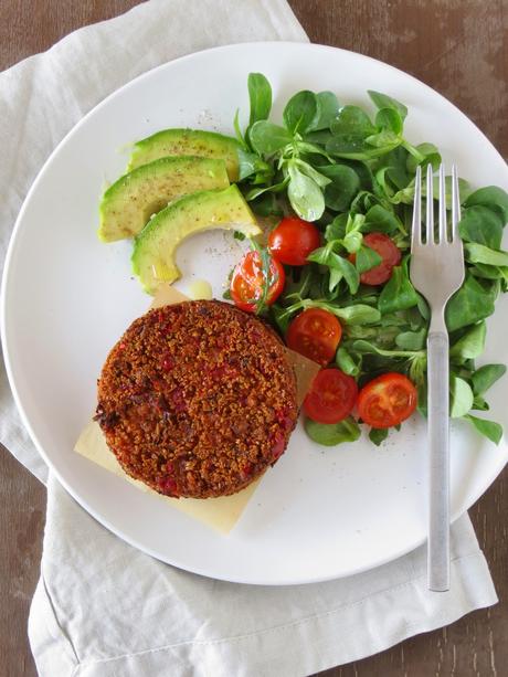 Hamburger di tofu e peperoni