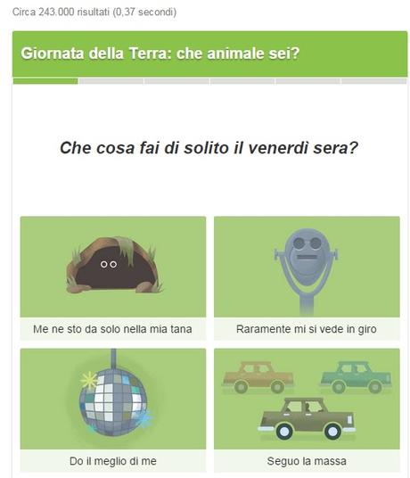 Oggi su google: Quiz della giornata della terra