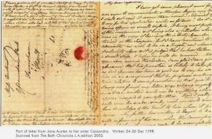 Lettera scritta da Jane Austen alla sorella Cassandra, 24-26 dic. 1798