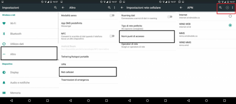 APN TIM Configurazione Internet Android