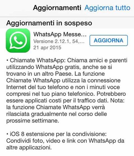 Come condividere foto su WhatsApp per iOS 8 dal Rullino Fotografico di iPhone