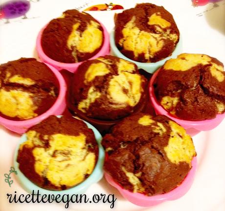 ricettevegan.org - muffin variegati al cacao