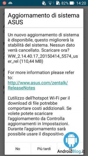 Aggiornamento Asus ZenFone 2 (ze550m)
