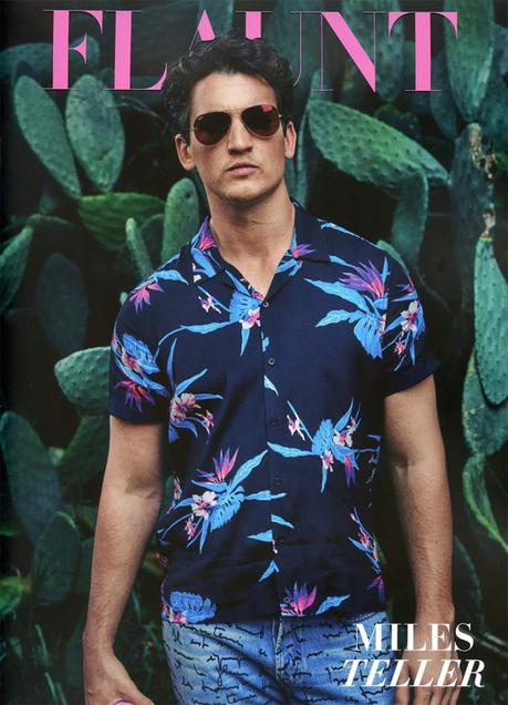 Miles Teller Flaunt 2015 Copertina 800x1107 Miles Teller Covers Flaunt in Ray Ban Aviators