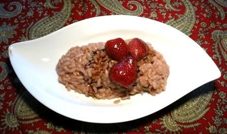 Risotto alle fragole e aceto balsamico