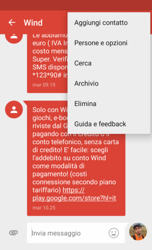 Come inserire una conversazione nella blacklist su Google Messenger