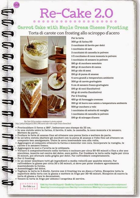 Carrot cake con frosting allo sciroppo d'acero