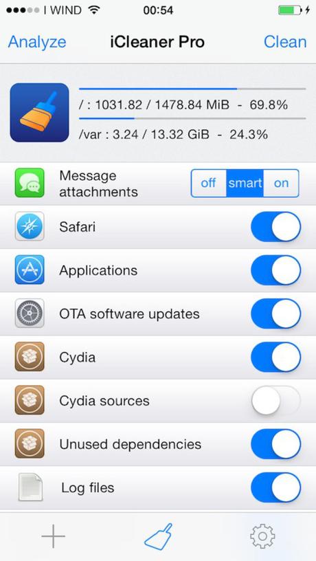 Tweak Cydia (iOS 8.x.x) – iCleaner (Pro) si aggiorna correggendo alcuni problemi portando anche alcuni miglioramenti! [Aggiornato Vers. 7.4.1]