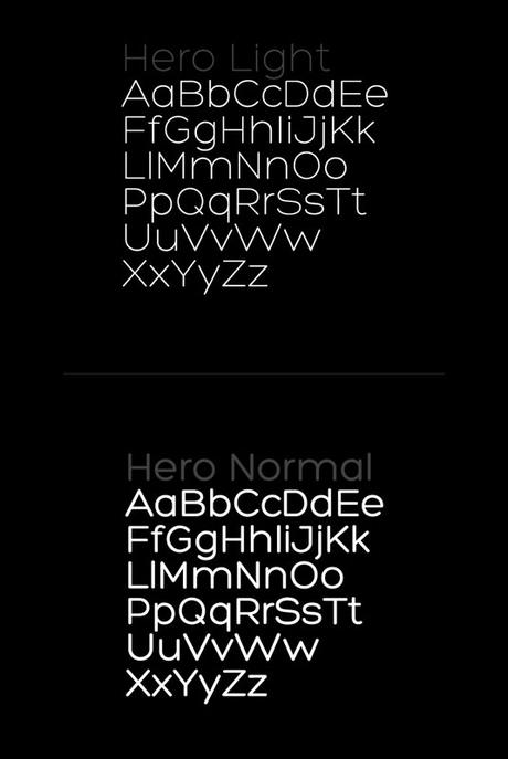 hero free designer font