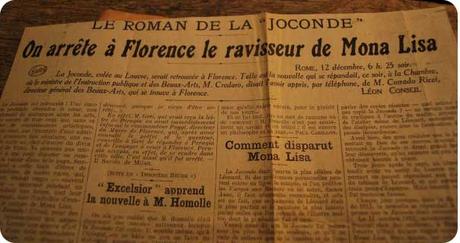 Giornale con la notizia del ritrovamento della Gioconda a Firenze