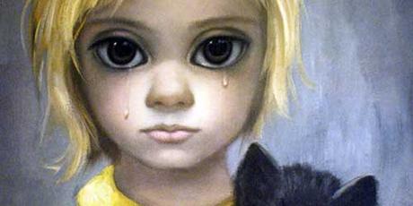 Un dipinto di Margaret Keane raffigurante una bimba che piange