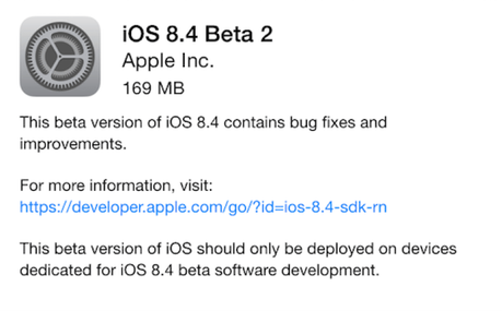 Apple rilascia agli sviluppatori iOS 8.4 beta 2, Link Diretti al Download [Completato]