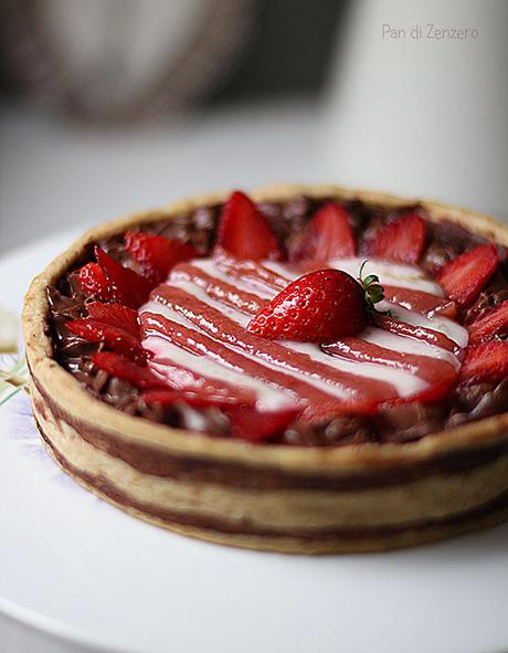 crostata fragole e cioccolato