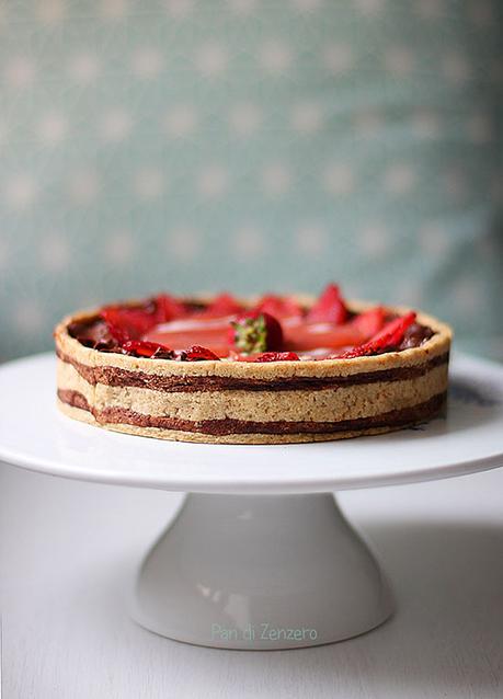 crostata cioccolato e fragole