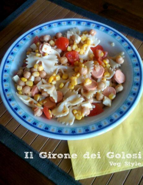 Insalata di Pasta con Pomodorini Mais e Ceci