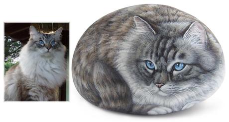 Un nuovo ritratto di gatto su pietra!