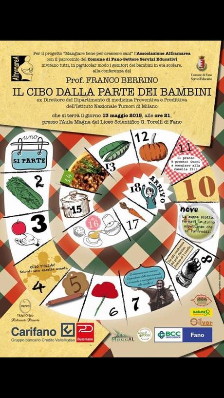 Il prof. Berrino a Fano (PU) per parlare di cibo e bambini