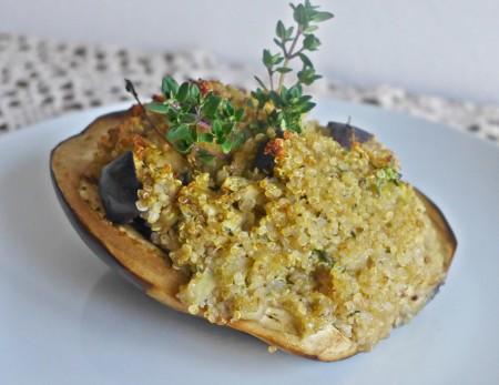 melanzane al forno ripiene di quinoa