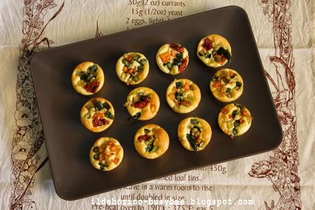 Una Partenza Gustosa - Stuzzichini di Uova e Verdure or Egg and Vegetable Mini Quiches