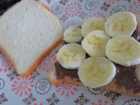 Toast banane e cioccolato