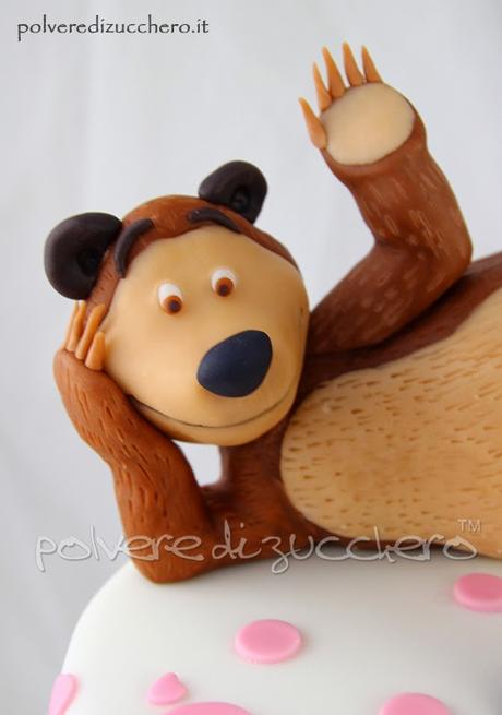 masha e orso panda pasta di zucchero polvere di zucchero cake design torte decorate