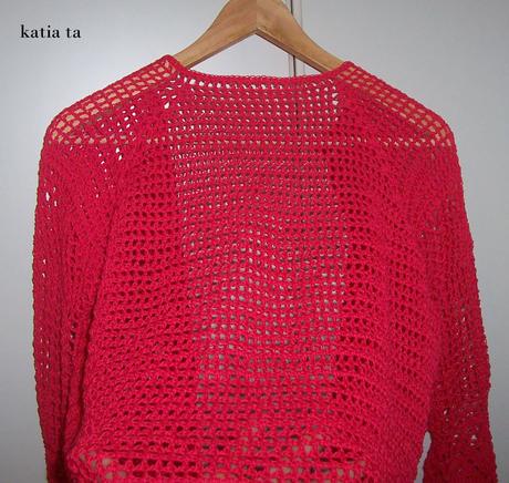 camicia lampone a crochet