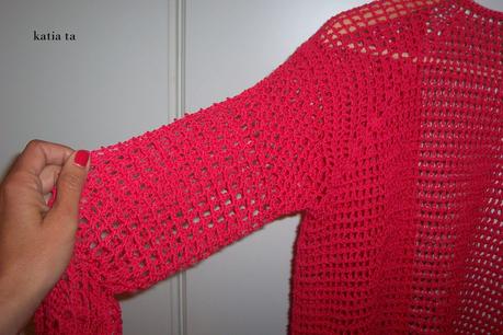 camicia lampone a crochet