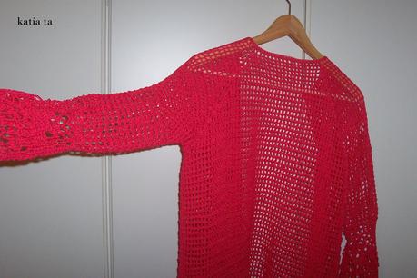 camicia lampone a crochet