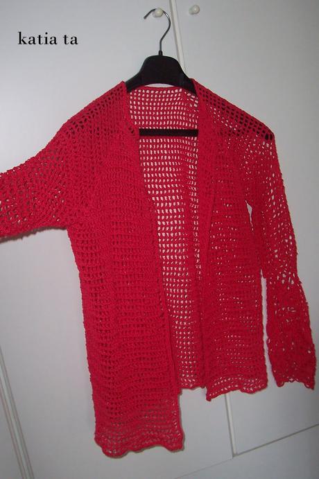 camicia lampone a crochet