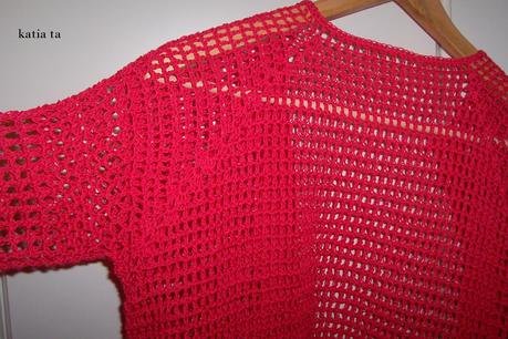 camicia lampone a crochet