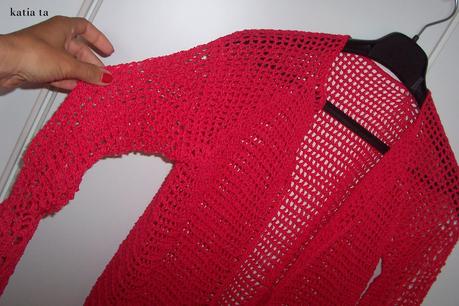 camicia lampone a crochet