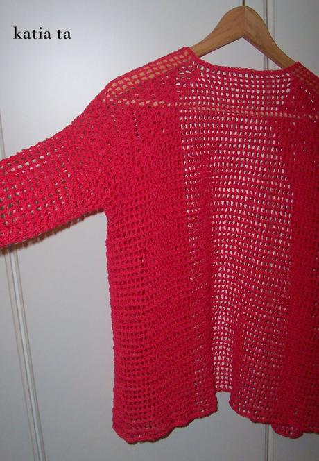 camicia lampone a crochet