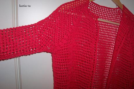 camicia lampone a crochet