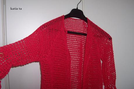 camicia lampone a crochet