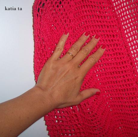 camicia lampone a crochet