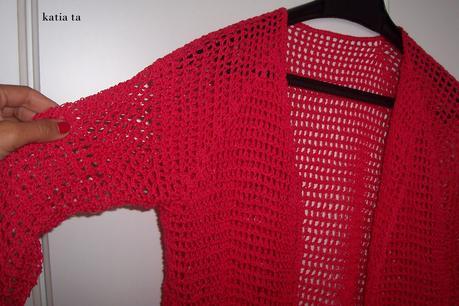 camicia lampone a crochet