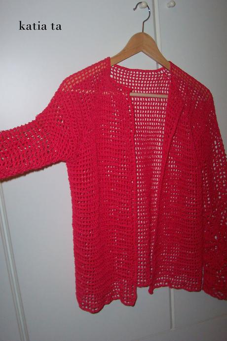 camicia lampone a crochet