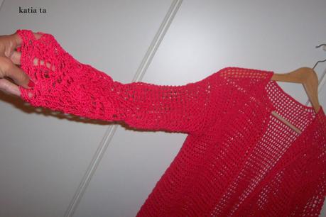 camicia lampone a crochet