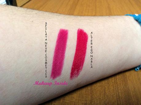 Nabla Cosmetics Diva Crime (Alter Ego e Vertigo): Swatches e Comparazioni