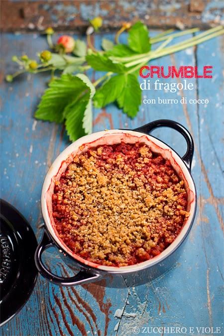 Crumble di fragole vegan