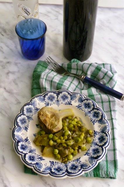 carciofi e piselli al limone