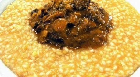 Risotto con la zucca e ragù di costine