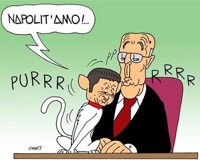 vignetta-GATTO Renzi fa le fusa a napolitano