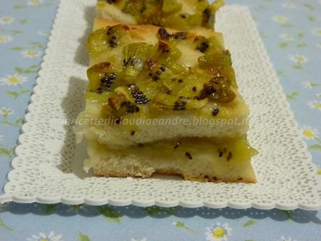 Schiacciata con kiwi e lievito madre