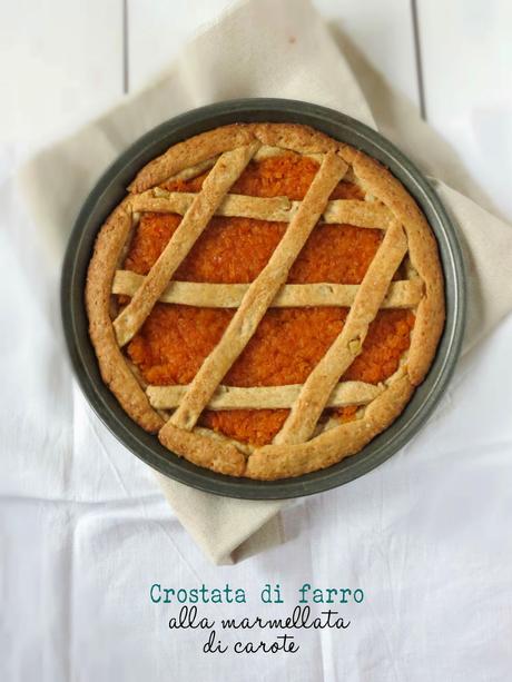 Crostata di farro alla marmellata di carote