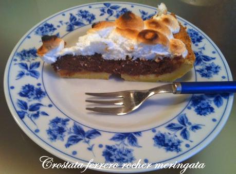 Crostata ferrero rocher meringata