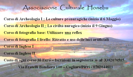 Associazione Culturale Honebu - Inizio corsi Archeologia - Fotografia - Inglese