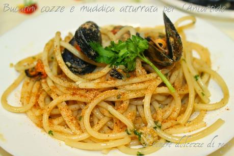 Genovesi ericine e bucatini e  cozze ca' muddica atturrata  per gli studiosi della base in Antartide