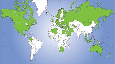 mappa delle nazioni partecipanti al TIMSS 2007