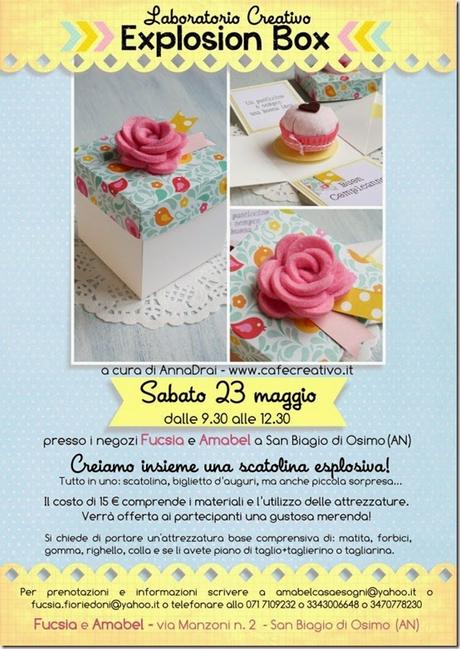 cafe creativo - Fucsia e Amabel  - corso explosion box 1